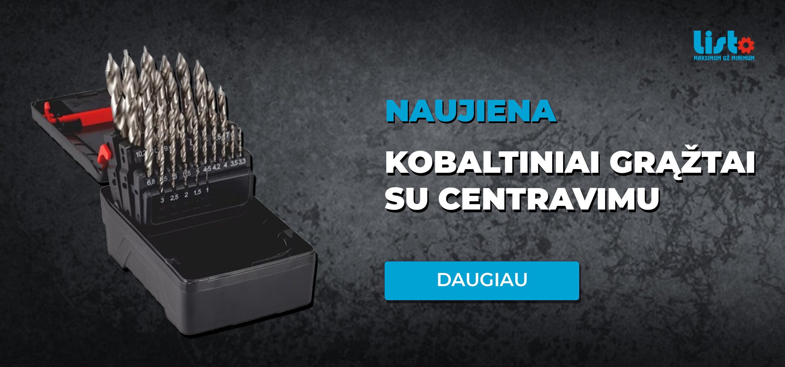 Kobaltiniai grąžtai su centravimu – naujiena Listo.lt